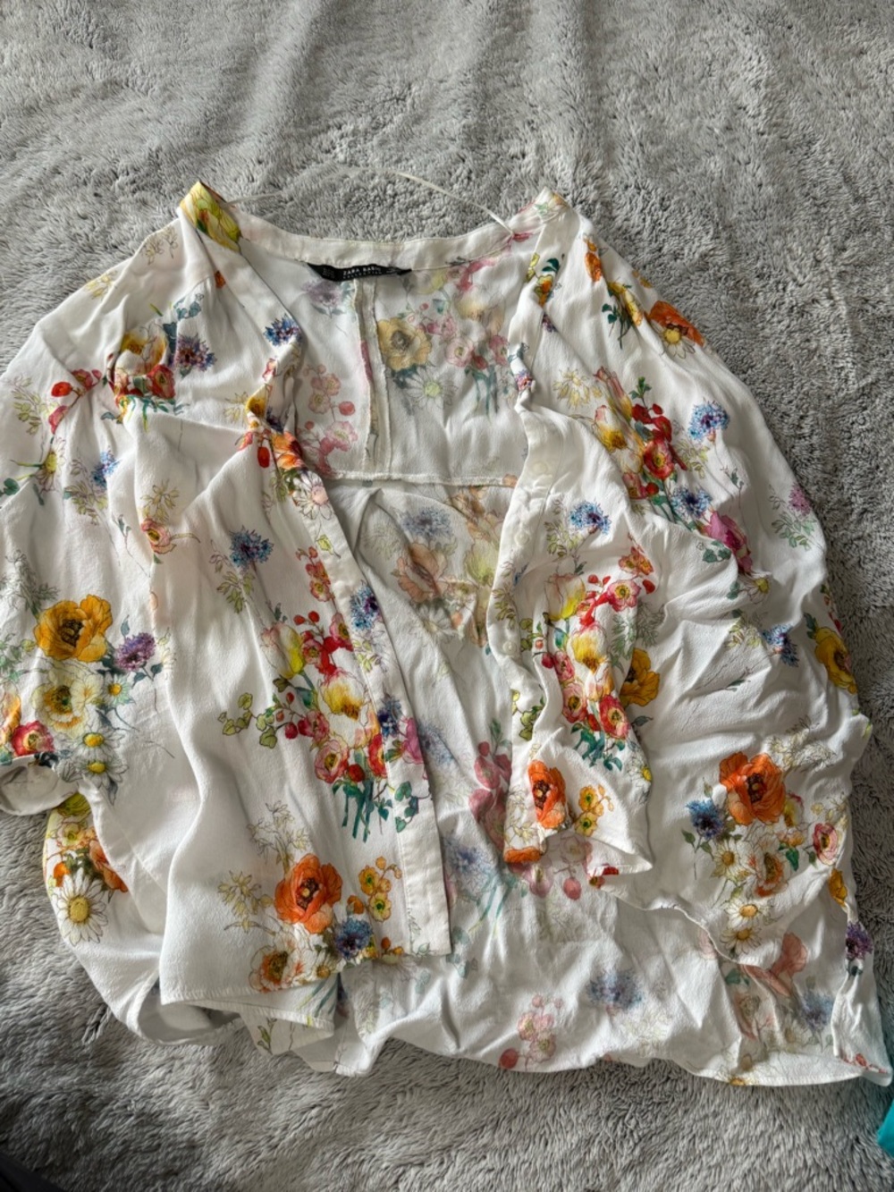 Zara Multicolor Floral Blouse